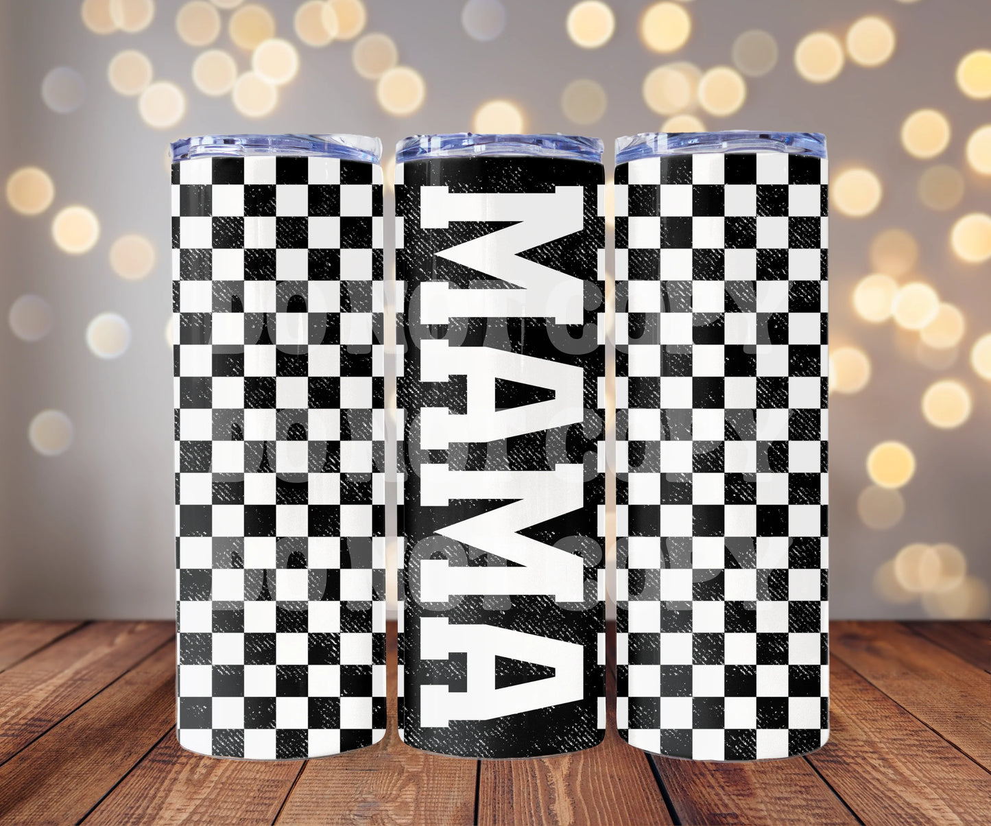 Checkered Mama Tumbler