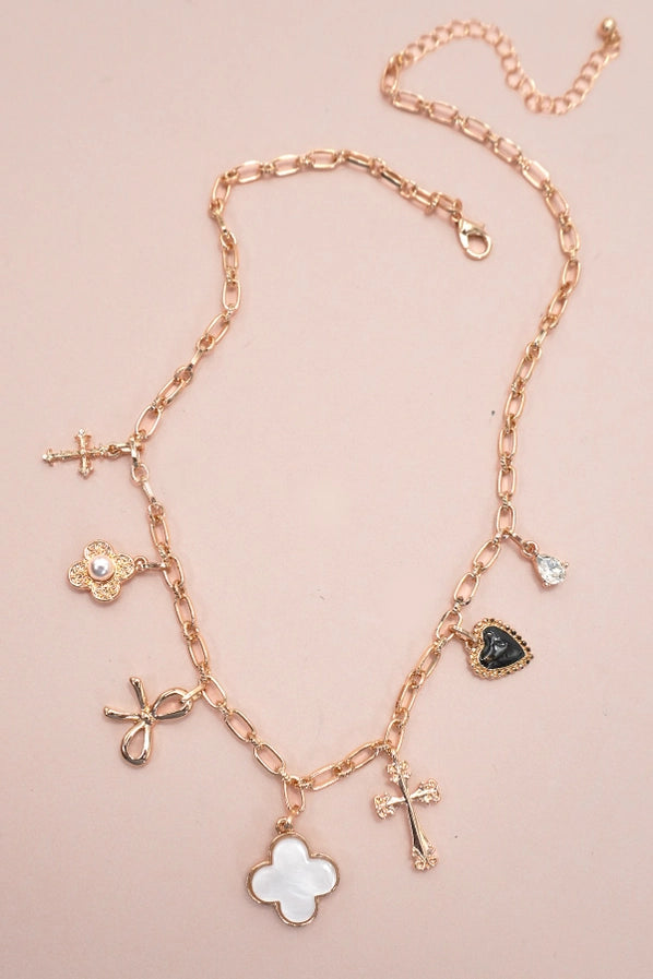 Blessed girl charm necklace