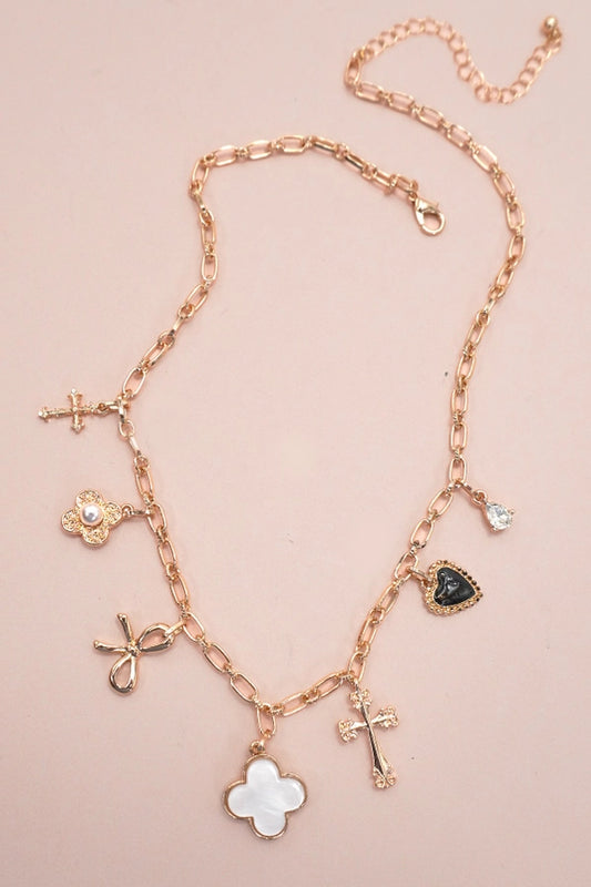 Blessed girl charm necklace